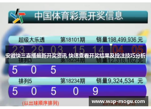 安徽快三直播最新开奖资讯 快速查看开奖结果及投注技巧分析